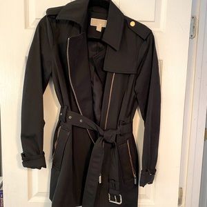 Michael Kors Belted Rain Trench black